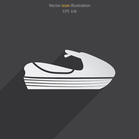 Vector jet scooter flat icon illustration.のイラスト素材