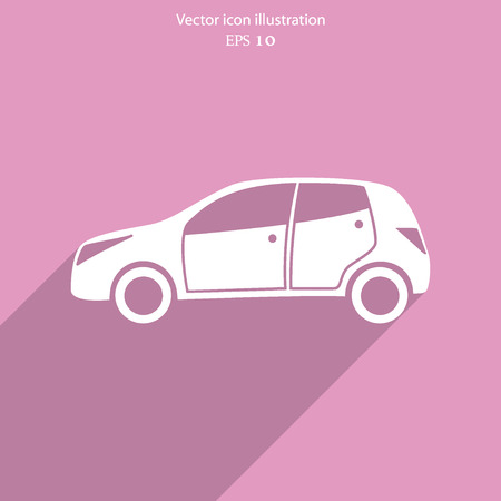 Vector car flat icon illustration.のイラスト素材