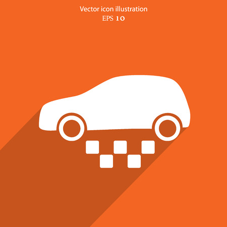 Vector taxi flat icon illustration.のイラスト素材