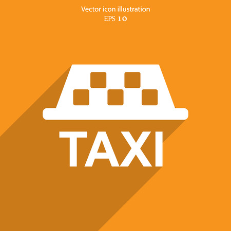 Vector taxi flat icon illustration.のイラスト素材
