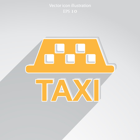 Vector taxi flat icon illustration.のイラスト素材