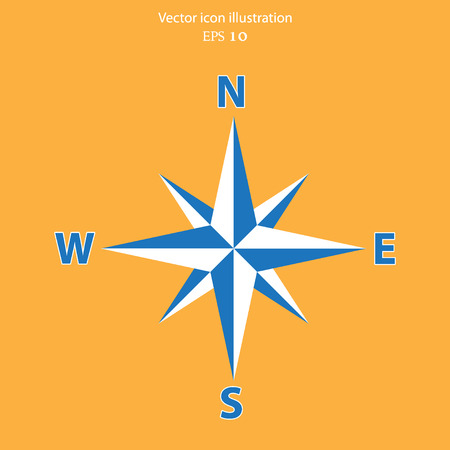 Vector compass web flat icon. Eps 10 illustration.のイラスト素材