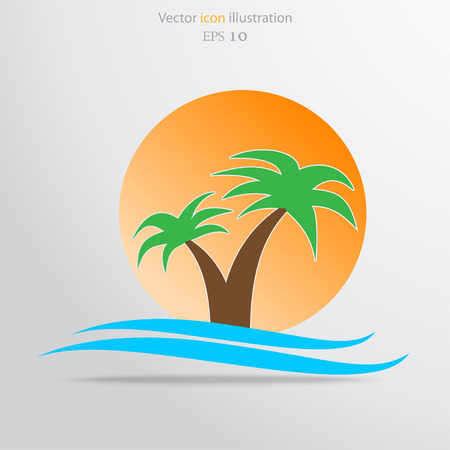Vector travel flat icon illustration.のイラスト素材