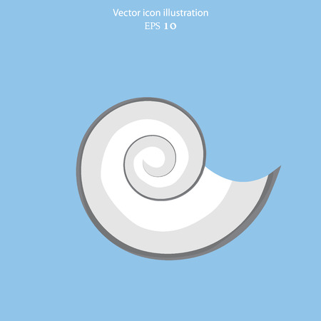 Vector sea shell flat icon illustration.のイラスト素材