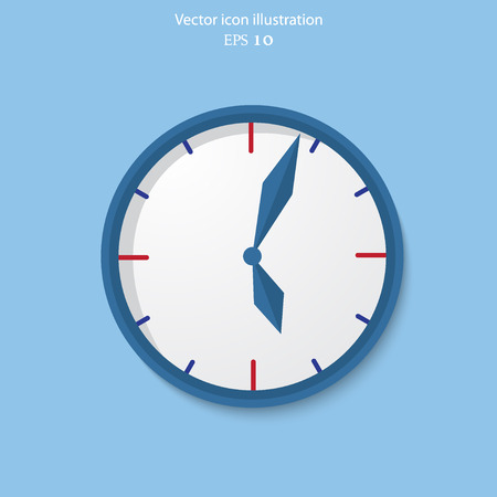 Clock vector flat icon. World time concept. Internet marketing. Daily infographic.のイラスト素材