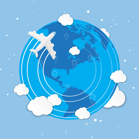 World travel and tourism concept illustration.のイラスト素材