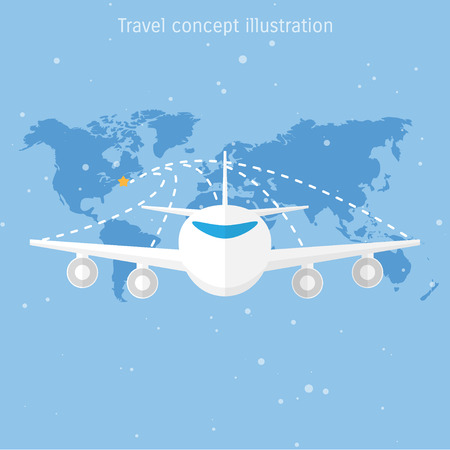 World travel and tourism concept illustration.のイラスト素材