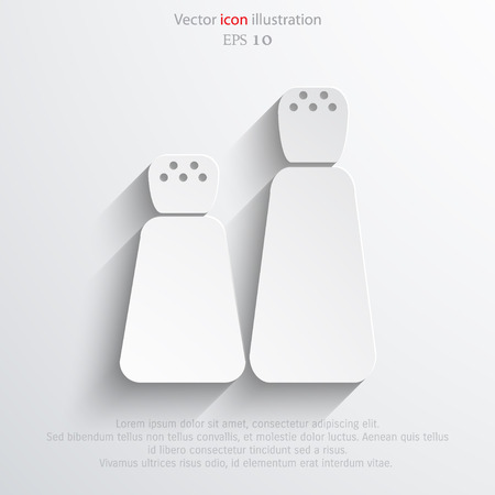 Vector pepper shaker web flat icon.のイラスト素材