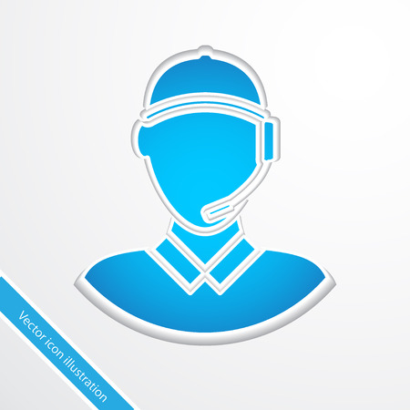 Support people flat icon illustration.のイラスト素材