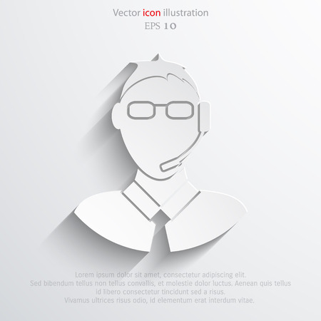 Support people flat icon illustration.のイラスト素材