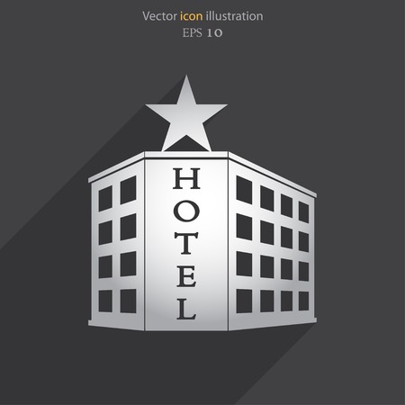 Vector hotel flat icon illustration.のイラスト素材