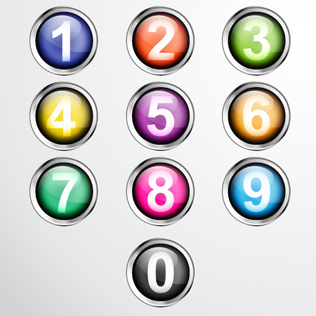 Vector numbers from number set.のイラスト素材