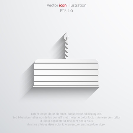 Vector birthday cake web icon. Eps 10.のイラスト素材