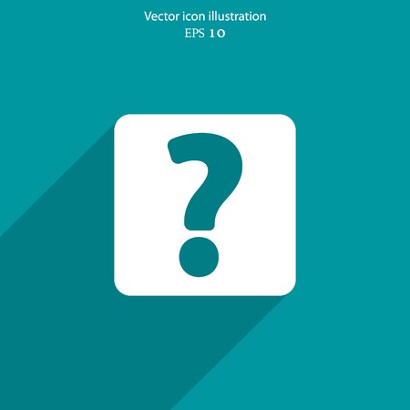 Vector question web flat icon. のイラスト素材