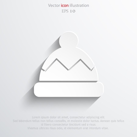 Vector winter cap web flat icon. のイラスト素材