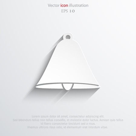 Vector bell web flat icon. Eps 10.のイラスト素材