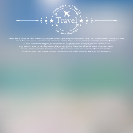 Vector blurred landscape. Web and mobile interface template.のイラスト素材