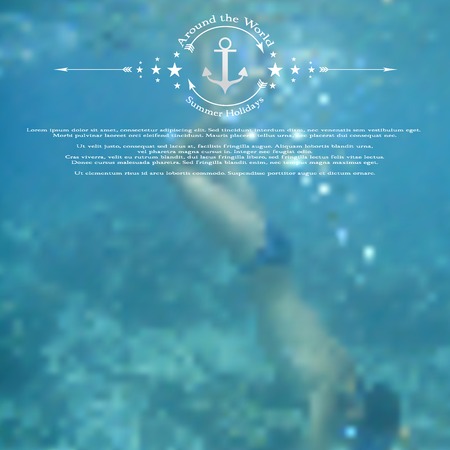 Vector blurred landscape. Web and mobile interface template.のイラスト素材