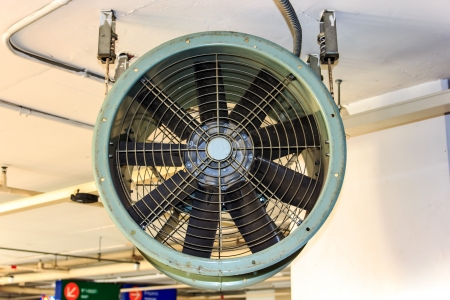 Big fan it install in the ceiling and use for wind painting weather hotの写真素材