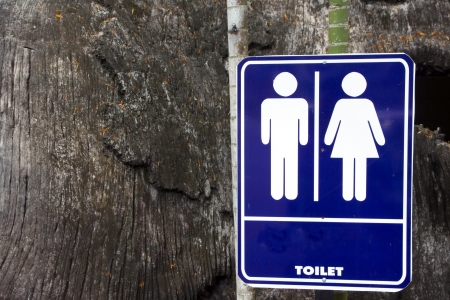 Sign toilet in park for people etc.の写真素材