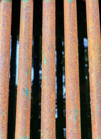 Gratings old and rust for close drainの写真素材