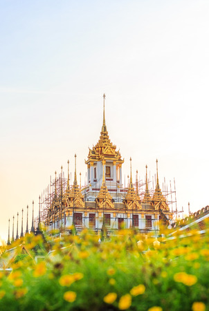 Wat Ratchanatdaram on bagkok thailandの写真素材
