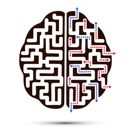 Creative brain Idea concept background design layout for poster flyer cover brochureのイラスト素材