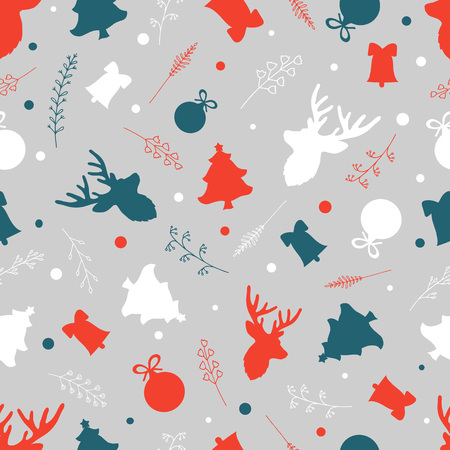 Seamless pattern for your Christmas design. Vector illustration.のイラスト素材