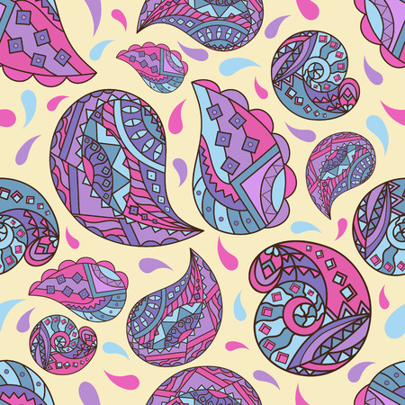 Paisley seamless background.Vector  abstract floral pattern. Seamless pattern can be used for wallpapers, pattern fills, web page backgrounds,surface textures.のイラスト素材