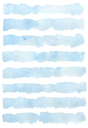 Watercolor background with hand painted stripes.の写真素材