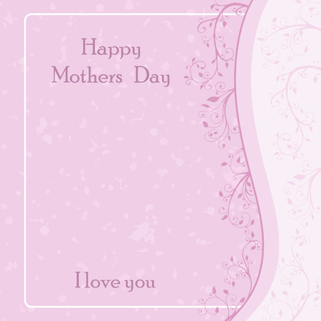 Greeting card with abstract leaf and twig background. Pink and white postcardのイラスト素材