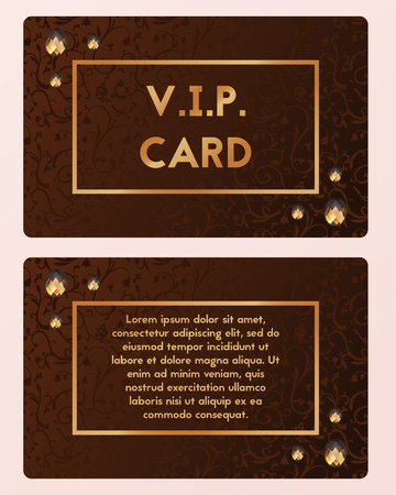 Luxury business, visit, visiting card vector illustration. VIP cutaway with expensive gemstone.のイラスト素材