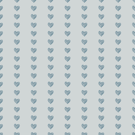 Heart seamless pattern background. Blue wallpaper. Vector illustration.のイラスト素材