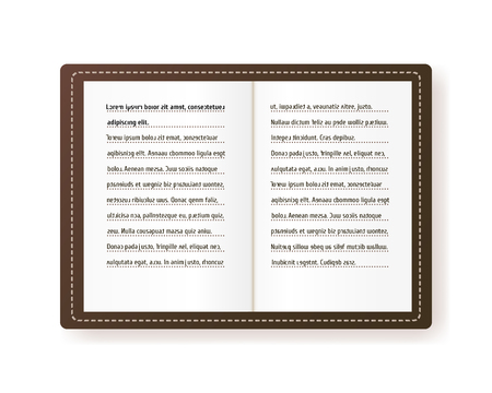 Page of the book vector illustration. The reading of a person with dyslexia. Handwriting with letter hooks.のイラスト素材