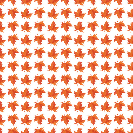Vector seamless pattern with autumn outline leaves on a white backgroundのイラスト素材