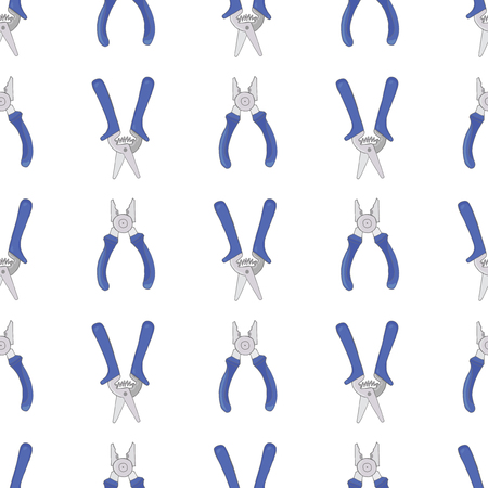 Seamless pattern background with pliers. Vector repair and construction illustration.のイラスト素材