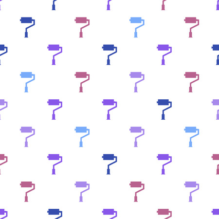 Paint roller seamless pattern background. Vector illustration.のイラスト素材