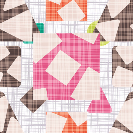 Design cloth with geometric shapes vector illustration. Seamless pattern background with rhombus,...