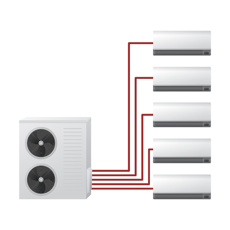 Air conditioning system vector illustration.のイラスト素材