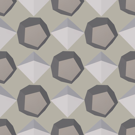 3D modern seamless pattern background. Vector illustration.のイラスト素材