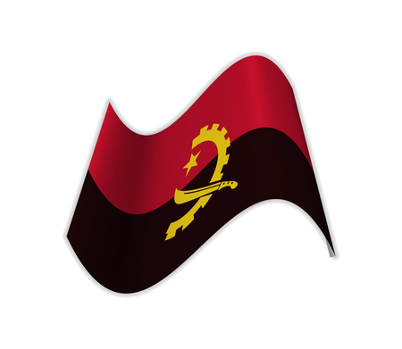 The Flag Of Angola.のイラスト素材