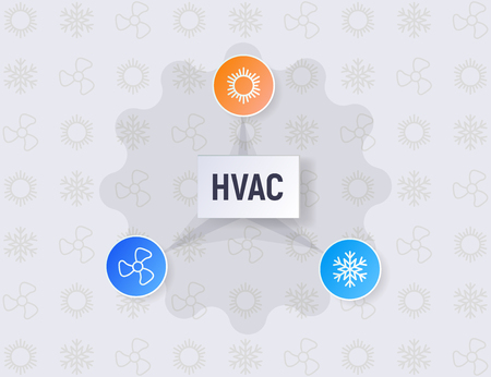 Colorful HVAC infographics.のイラスト素材