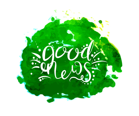 Calligraphy of the concept of good news.のイラスト素材