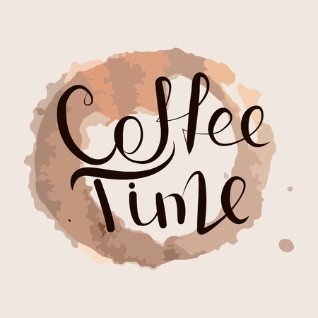 Calligraphy coffee time.のイラスト素材
