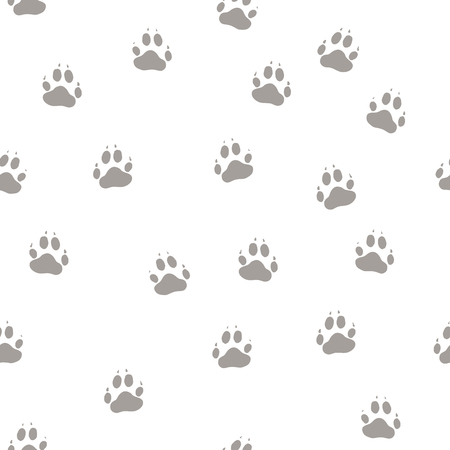 Print the paws of the wolf.のイラスト素材