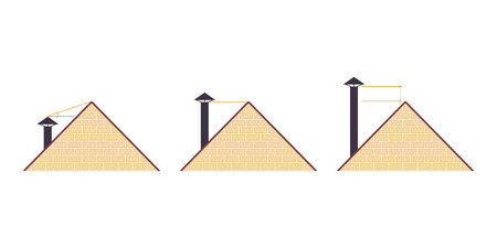 Exhaust air duct in the roof.のイラスト素材