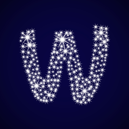 Letter of the alphabet W.のイラスト素材