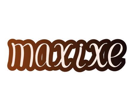 Pair dance maxixe. Music Vector illustration. Handwritten calligraphyのイラスト素材