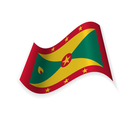 Flag Of Grenada. Country National symbol. Vector illustrationのイラスト素材