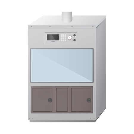 Fume hood. Chemical and biological laboratory. Ventilation equipment for experiments. Vector illustration.のイラスト素材